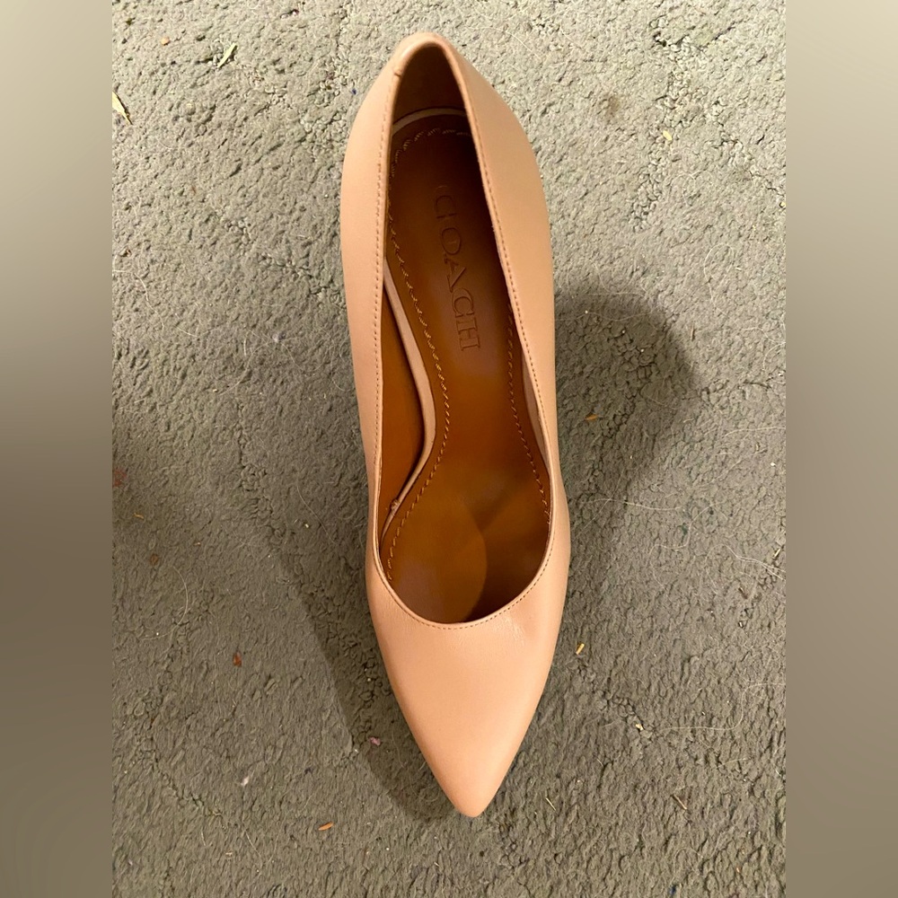 Coach nude heels, size 8